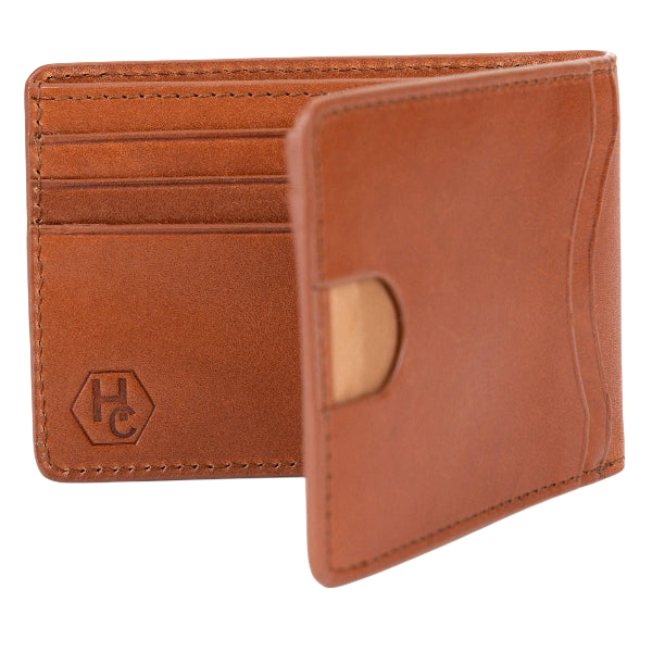 Men's Billfold Brown Leather Slim Wallet by Hedonist Chicago - luxurious leather
