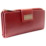 Long Red Leather Wallet for Women | Hedonist Chicago | front view