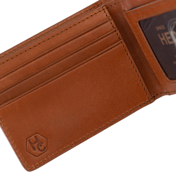 Men's Billfold Brown Leather Slim Wallet by Hedonist Chicago - Men's credit cards holder