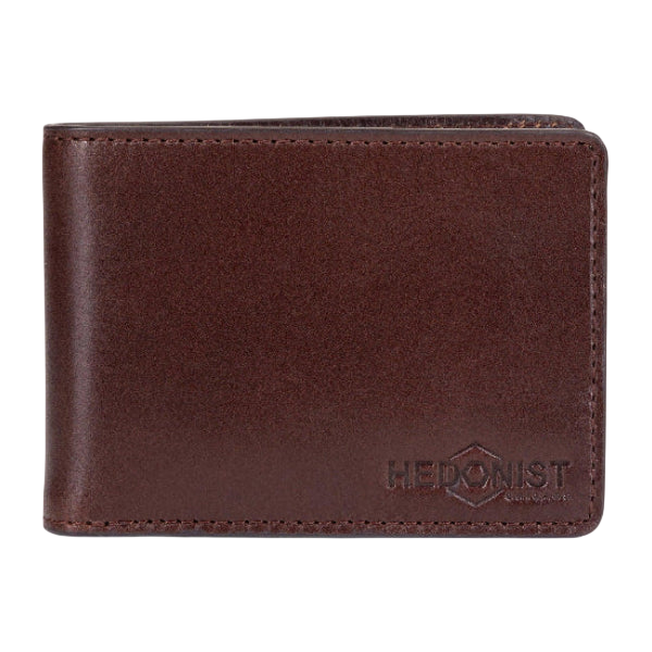 Compact Men's Wallet in Dark Brown Leather