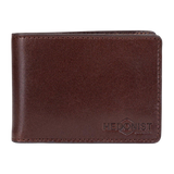 Compact Men's Wallet in Dark Brown Leather