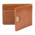 Men's Slim Brown Leather Wallet with ID Slot from Hedonist Chicago