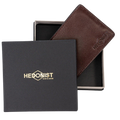 Compact Men's Wallet in Dark Brown Leather - perfect gift