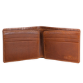 Bifold Brown Croc-Embossed Leather Wallet for Men - Venezia - sophisticated gift for him