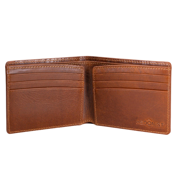 Bifold Brown Croc-Embossed Leather Wallet for Men - Venezia - sophisticated gift for him