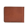 Handmade Men's Leather Wallet 6 Card Slots Medium Brown Back | Hedonist Chicago