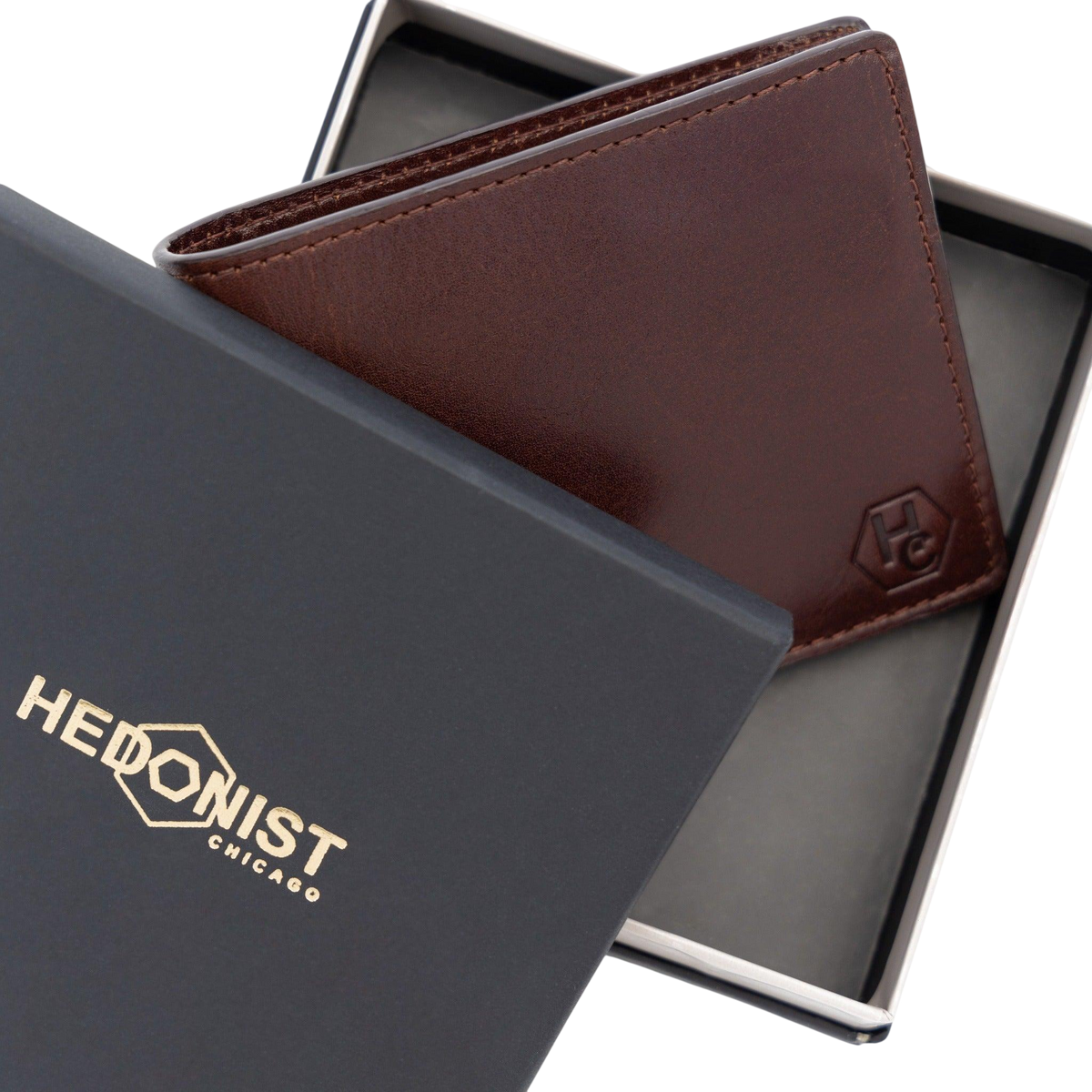 Dark Brown Leather Classic Wallet for Men - gift for him