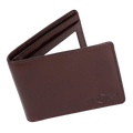Compact Men's Wallet in Dark Brown Leather - elegant style