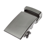 Plate metallic ratchet belt buckle 1.38 inch polished front view | Hedonist Chicago