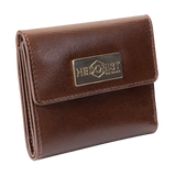 Women's Brown Small Wallet in Smooth Leather from Hedonist Chicago
