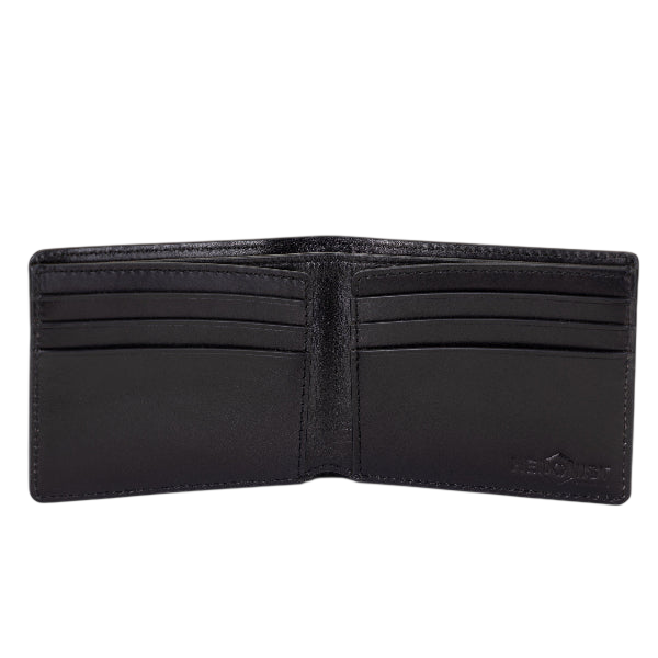 Slim leather wallet for men with card holder and cash section