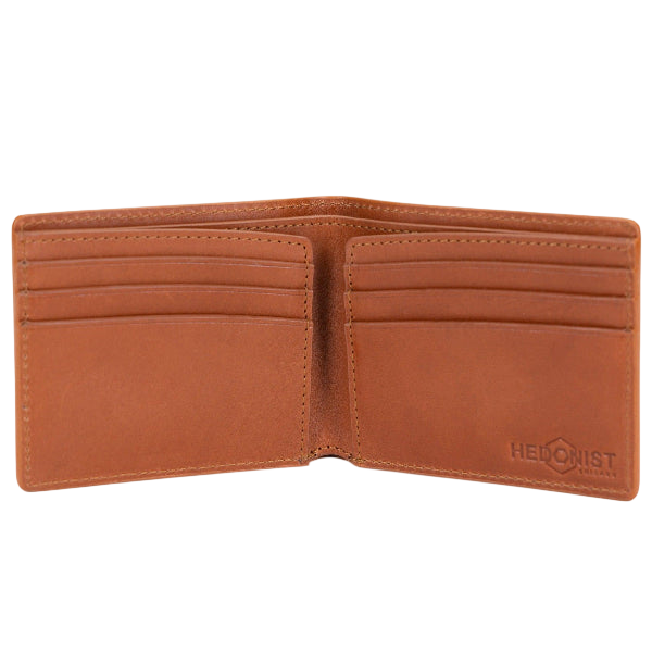 Bifold Brown Men's Wallet in Croc-Embossed Leather - free personalization