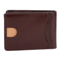 Compact Men's Wallet in Dark Brown Leather - quick access to the cards