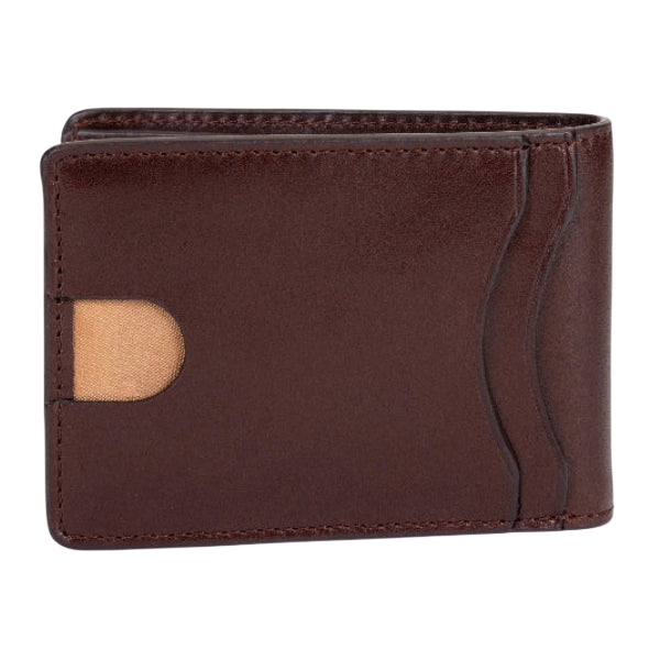 Compact Men's Wallet in Dark Brown Leather - quick access to the cards