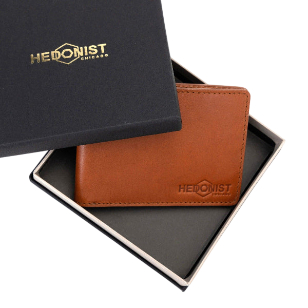 Men's Billfold Brown Leather Slim Wallet by Hedonist Chicago - Best Men's Wallets for Every Occasion