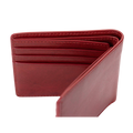 Bifold Red Premium Leather Wallet for Men - card holder