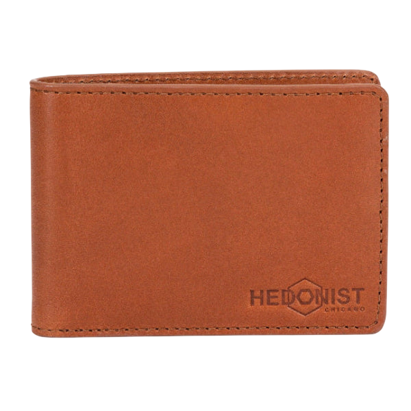 Men's Billfold Brown Leather Slim Wallet by Hedonist Chicago
