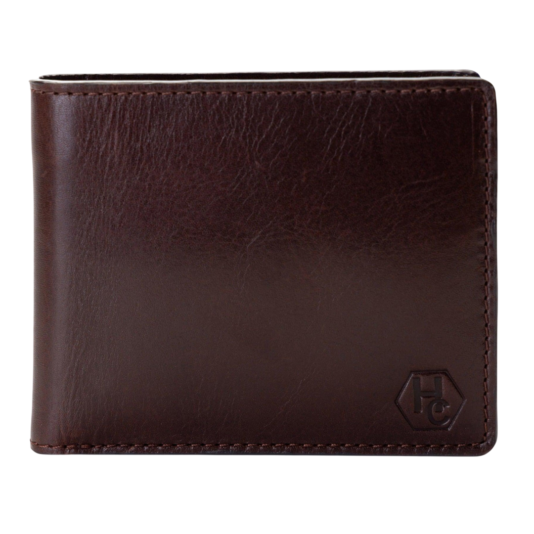 Dark Brown Leather Classic Wallet for Men from Hedonist Chicago
