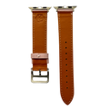 Pink leather Apple Watch band, compatible with all Apple Watch models