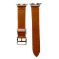 Pink leather Apple Watch band, compatible with all Apple Watch models