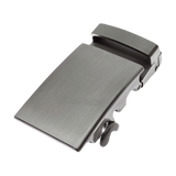 Plate brushed metallic ratchet belt buckle, 1.15 inch, front view