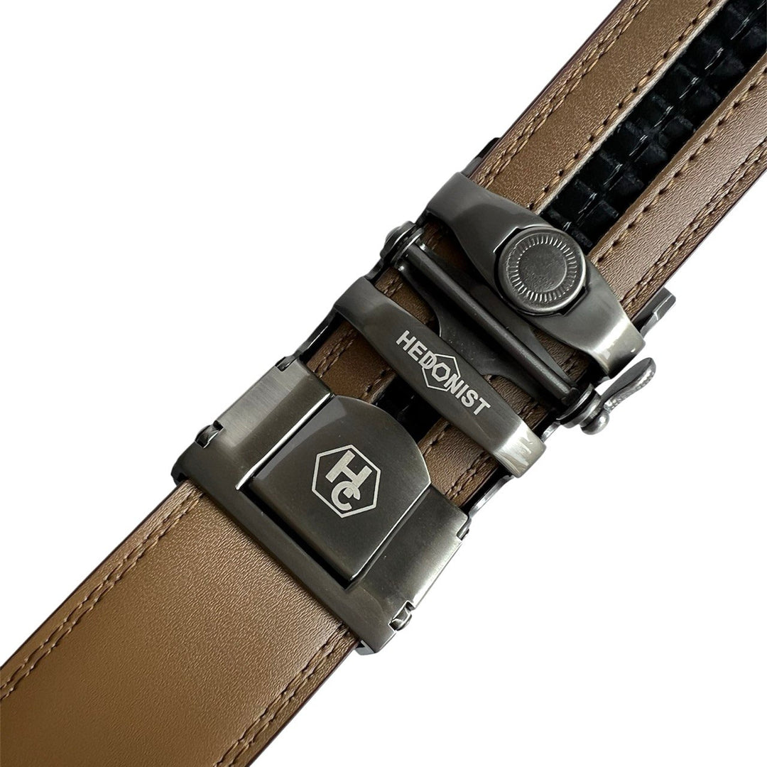 Metal Automatic belt buckle 1.38" , buckle detail, for ratchet leather belts by Hedonist Chicago