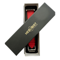 Red leather Apple Watch band, packaging close-up