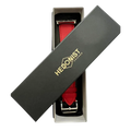 Red leather Apple Watch band, packaging close-up