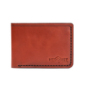 Handmade Men's Leather Wallet 4 Card Slots Red Brick | Hedonist Chicago