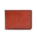 Handmade Men's Leather Wallet 4 Card Slots Red Brick | Hedonist Chicago