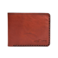 Handmade Men's Leather Wallet 6 Card Slots Red Brick | Hedonist Chicago