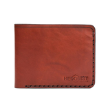 Handmade Men's Leather Wallet 6 Card Slots Red Brick | Hedonist Chicago
