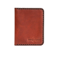 Handmade Leather Men's Wallet ID Slot and 4 Cards Red Brick | Hedonist Chicago