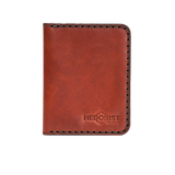Handmade Leather Men's Wallet ID Slot and 4 Cards Red Brick | Hedonist Chicago