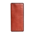Handmade Long Leather Card Holder 8 Card Slots Red Brick | Hedonist Chicago