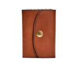 Hedonist Chicago brick key holder in brick, slim profile, full grain leather, product view