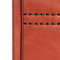Hedonist Chicago brick passport case in brick, travel cover, full grain leather, flat lay view
