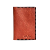 Hedonist Chicago brick passport case in brick, travel cover, full grain leather, product view