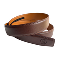 Leather Belt Strap Red Brown 1.38"