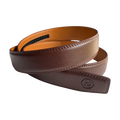 Leather Belt Strap Red Brown 1.38"