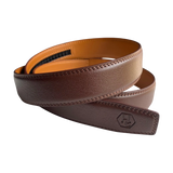 Leather Belt Strap Red Brown 1.38"