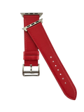Red leather traveler wallet and Apple Watch band gift set by Hedonist Chicago