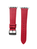 Red leather traveler wallet and Apple Watch band gift set by Hedonist Chicago