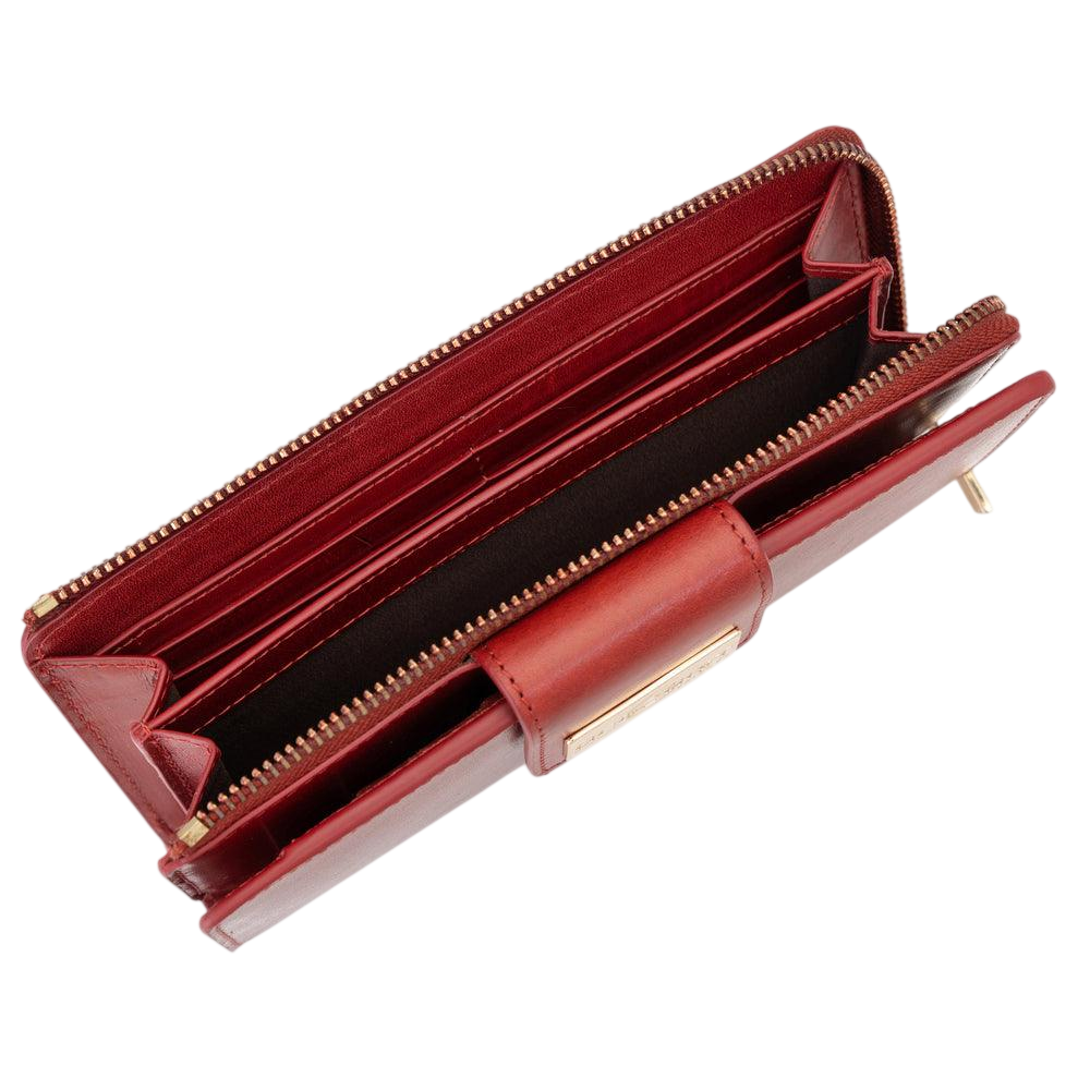Red leather traveler wallet and Apple Watch band gift set by Hedonist Chicago