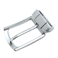 Silver pin and clip belt buckle, bottom view