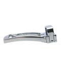 Silver pin and clip belt buckle, side view