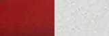 Red/White reversible leather swatch, 300x100