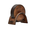 Hedonist Chicago leather coaster set in Tan Pull-up finish, clean edge, full grain leather, product view