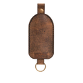 Hedonist Chicago tan key chain in tan, slim profile, full grain leather, product view