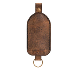 Hedonist Chicago tan key chain in tan, slim profile, full grain leather, product view